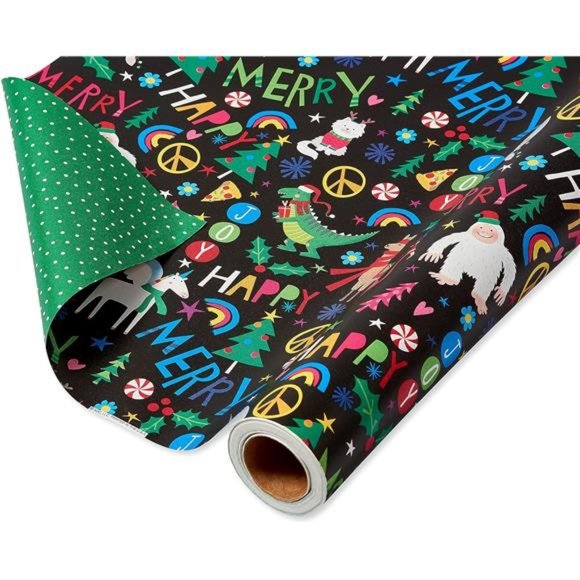 Party Supplies 175 Sq Ft Reversible Christmas Wrapping Paper 1 Jumbo Roll 3 In X 70 Ft Poshmark
